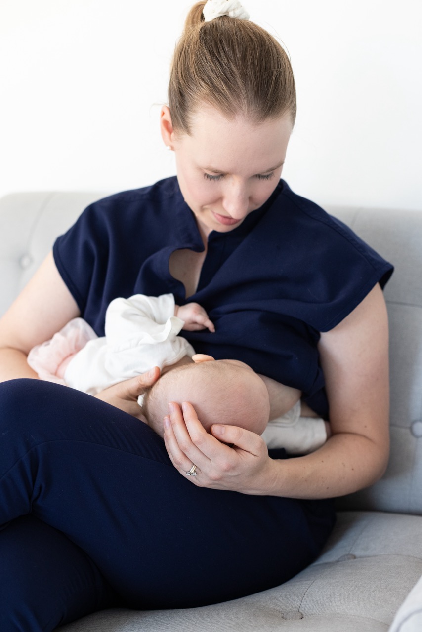 an image of the author nursing her baby